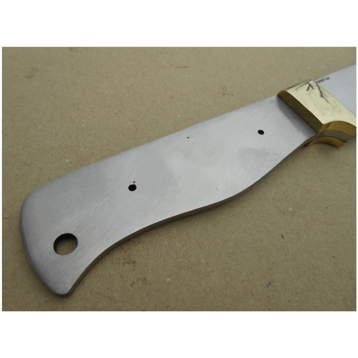 BL125 Lot de 2 Lames A Customiser le manche Lame Spear Point Garde en Laiton - Livraison Gratuite
