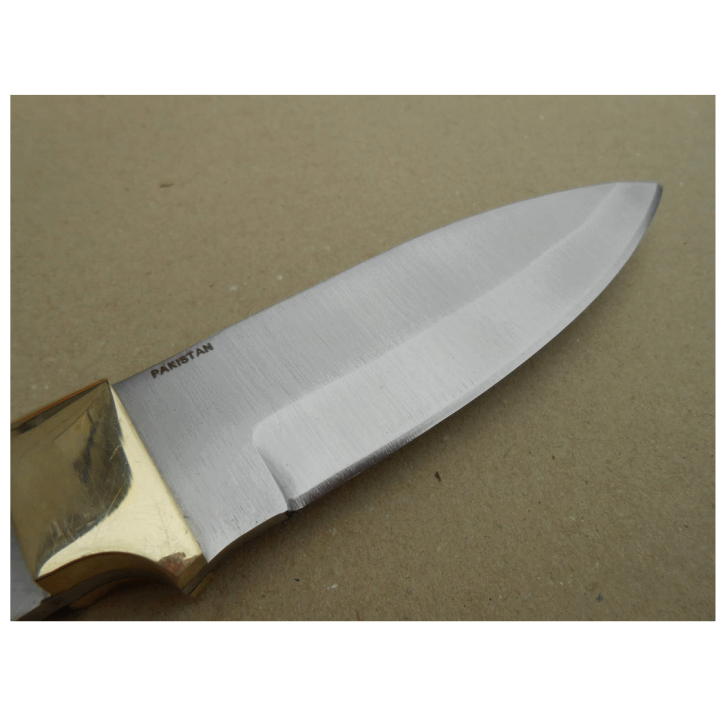 BL125 Lot de 2 Lames A Customiser le manche Lame Spear Point Garde en Laiton - Livraison Gratuite
