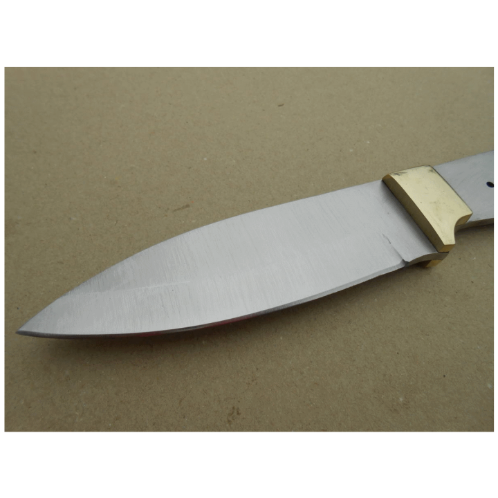 BL125 Lot de 2 Lames A Customiser le manche Lame Spear Point Garde en Laiton - Livraison Gratuite
