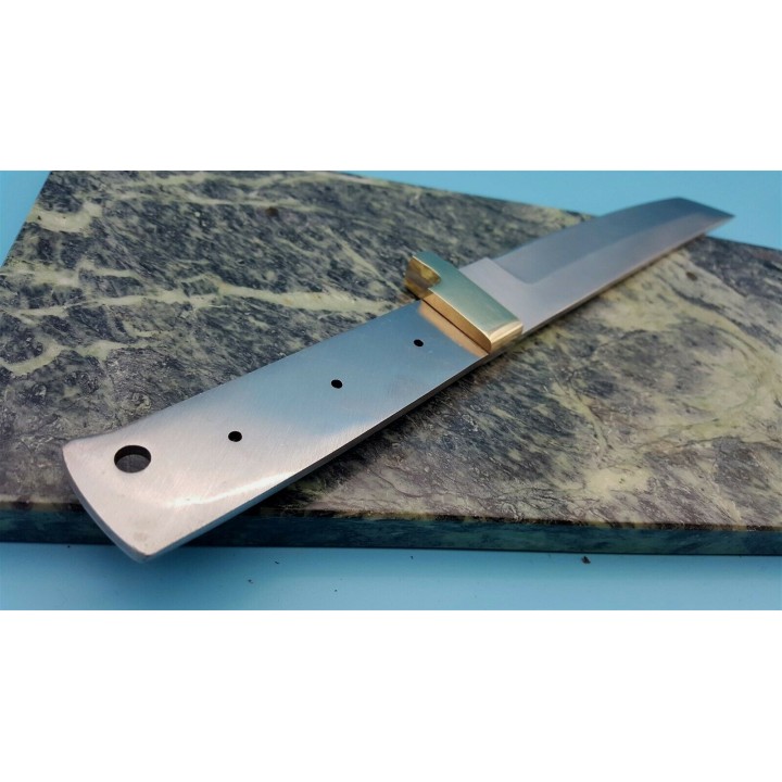 BL126 Lot de 2 Lames A Customiser le manche Lame Tanto Garde en Laiton - Livraison Gratuite
