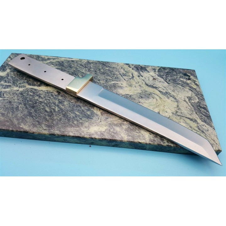 BL126 Lot de 2 Lames A Customiser le manche Lame Tanto Garde en Laiton - Livraison Gratuite