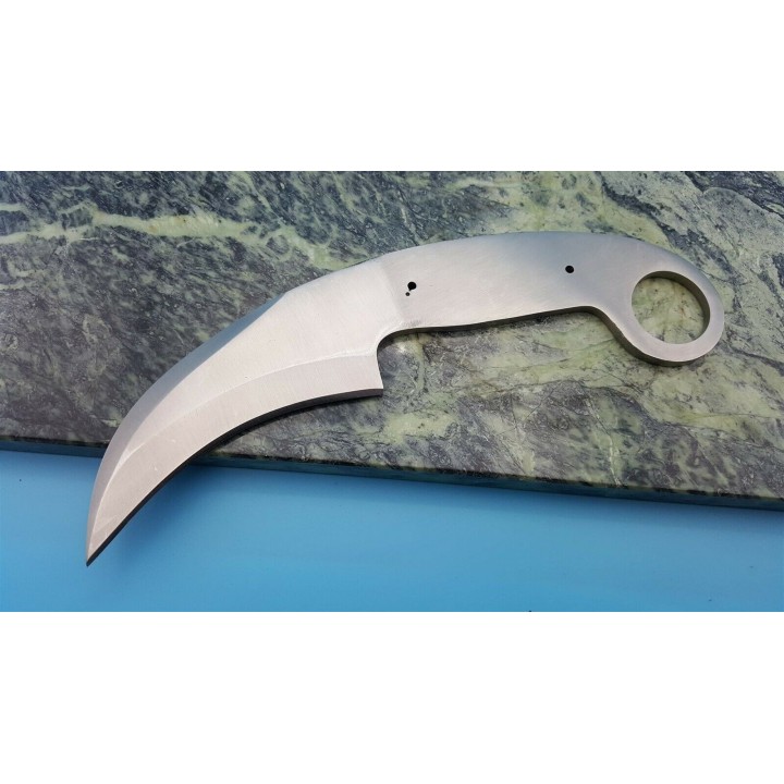 BL127 Lot de 2 Lames A Customiser le Manche Lame Karambit Acier Inox - Livraison Gratuite