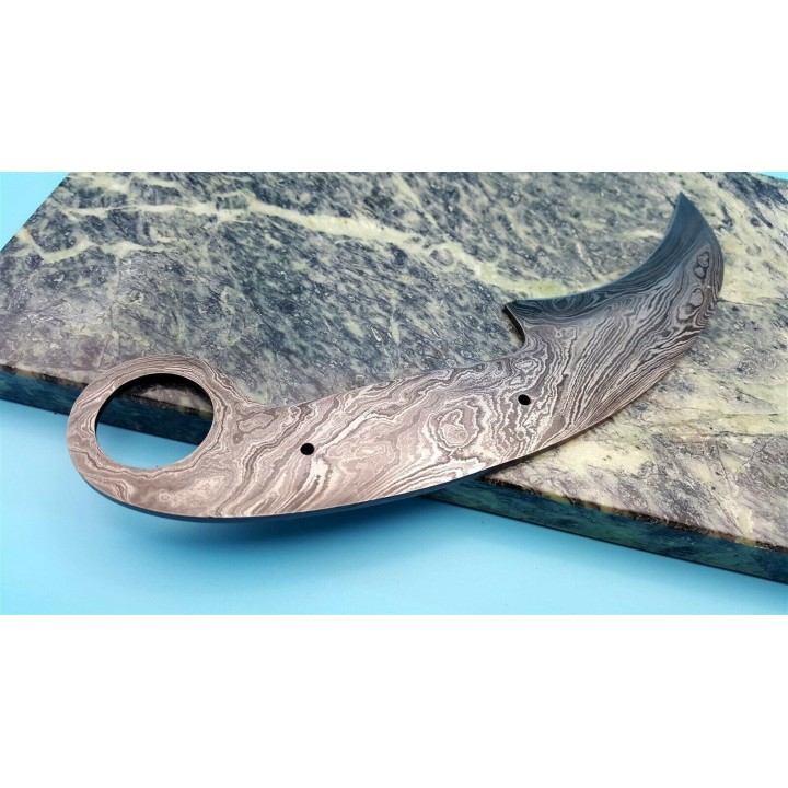 BL127D Lame A Customiser le Manche Lame Karambit Acier Damas 256 Couches - Livraison Gratuite