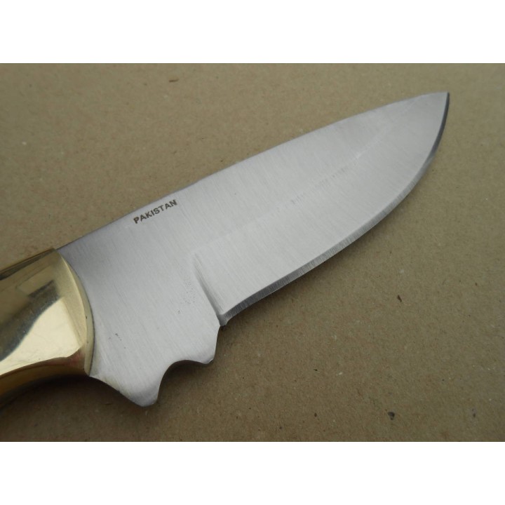 BL133 Lot de 3 Lames A Customiser le Manche Couteau de Chasse Acier Inox Garde Laiton - Livraison Gratuite