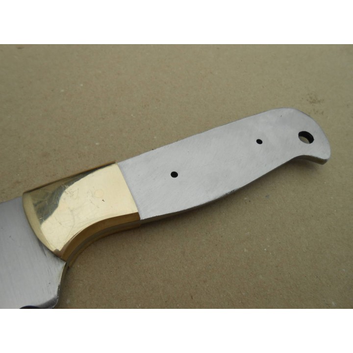 BL133 Lot de 3 Lames A Customiser le Manche Couteau de Chasse Acier Inox Garde Laiton - Livraison Gratuite