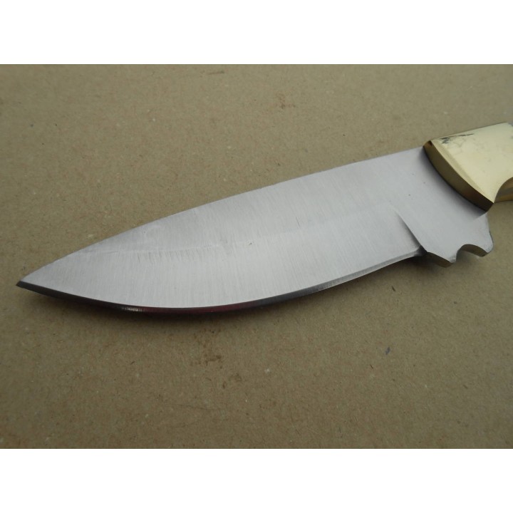 BL133 Lot de 3 Lames A Customiser le Manche Couteau de Chasse Acier Inox Garde Laiton - Livraison Gratuite