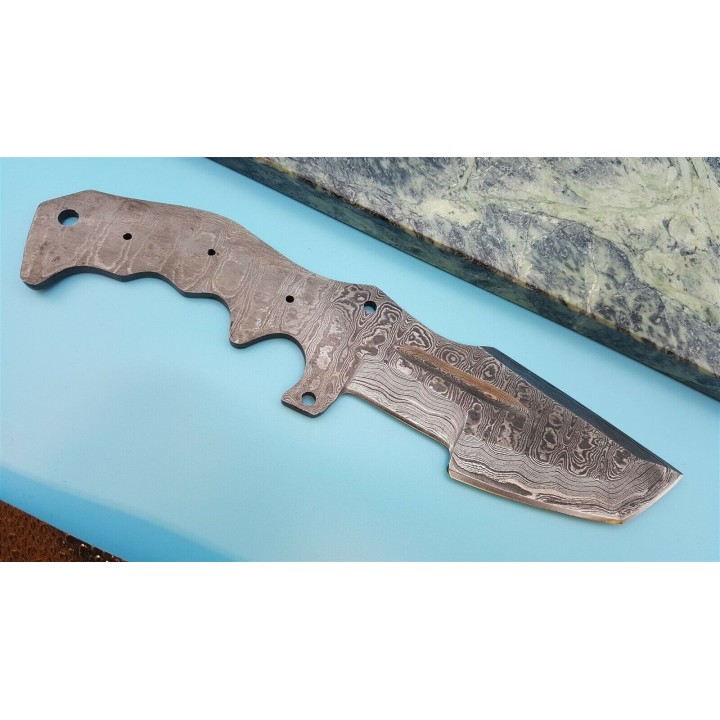 BL137D Lame A Customiser le Manche Lame Trakker Acier Damas 256 Couches - Livraison Gratuite