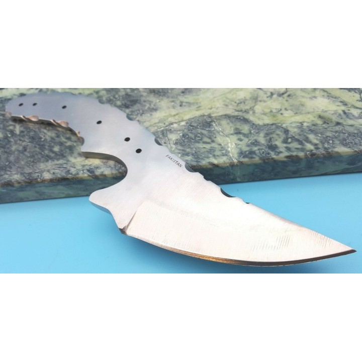 BL139 Lot de 3 Lames A Customiser le Manche Couteau de Chasse Lame Acier Inox - Livraison Gratuite
