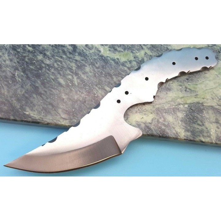 BL139 Lot de 3 Lames A Customiser le Manche Couteau de Chasse Lame Acier Inox - Livraison Gratuite