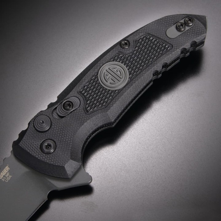 SIG16172 Couteau SIG SAUER X1-MicroFlip Button Lock Lame Acier CPM-154 Manche G10 USA - Livraison Gratuite 