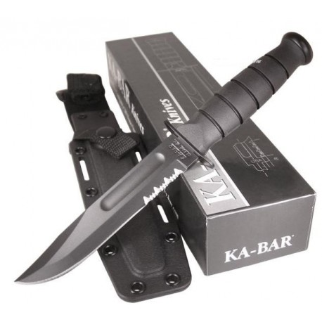 Couteau de combat KABAR FIGHTING KNIFE BLACK SERRATED Couteaux Ka-Bar Made In USA KA1214 - LIVRAISON GRATUITE