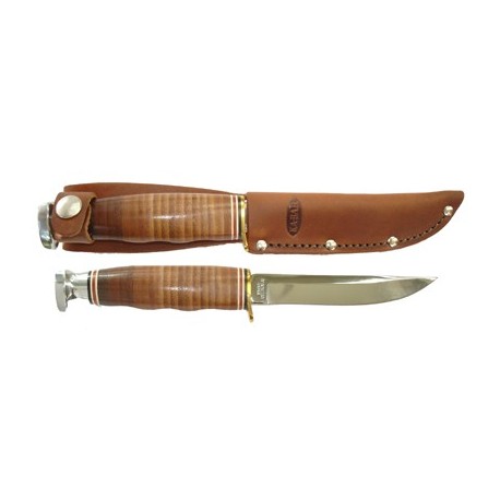 Couteau de Chasse Ka-bar Hunter Manche Cuir Couteau KABAR KA1232 - Livraison Gratuite