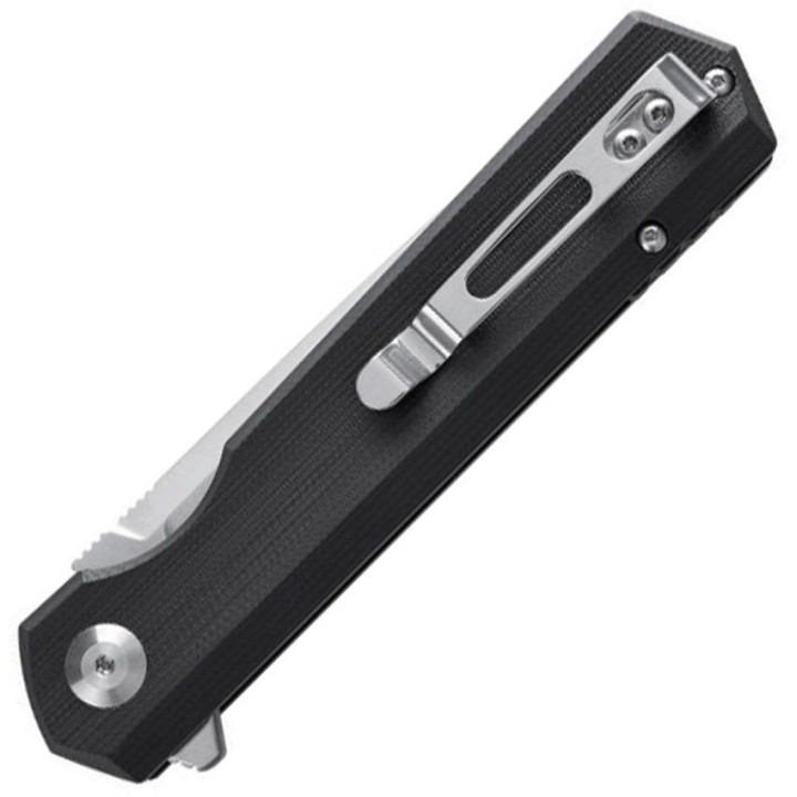 GAFH11BK Couteau Ganzo Firebird Linerlock Black Lame Acier 440C Manche Black G10 Clip - Livraison Gratuite