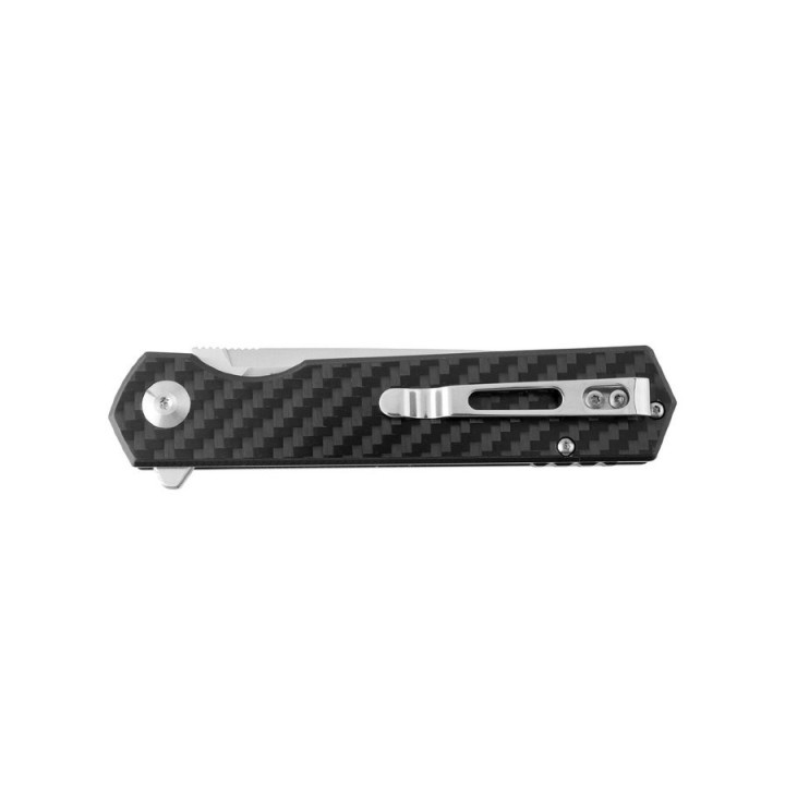 GAFH11CF Couteau Ganzo Firebird Lame Acier 440C Manche Fibre de Carbone Linerlock Clip - Livraison Gratuite