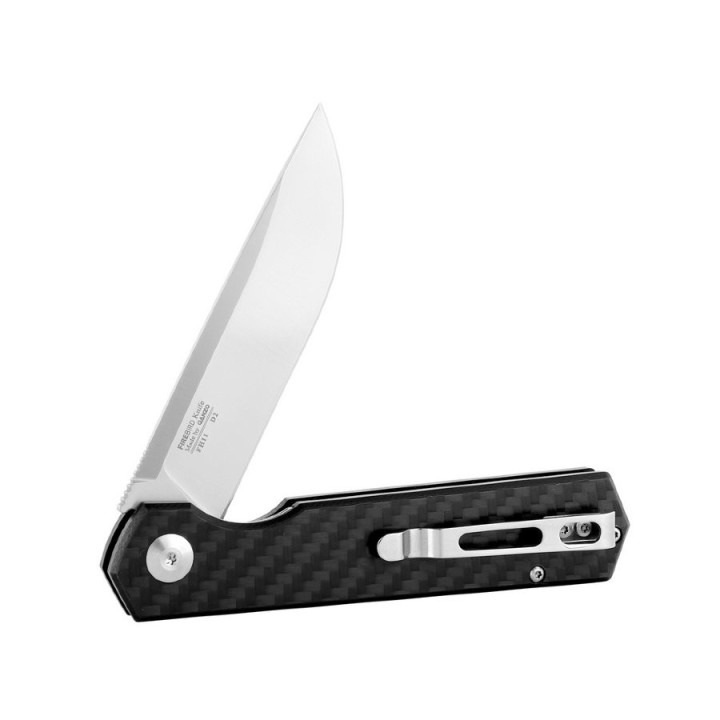 GAFH11CF Couteau Ganzo Firebird Lame Acier 440C Manche Fibre de Carbone Linerlock Clip - Livraison Gratuite