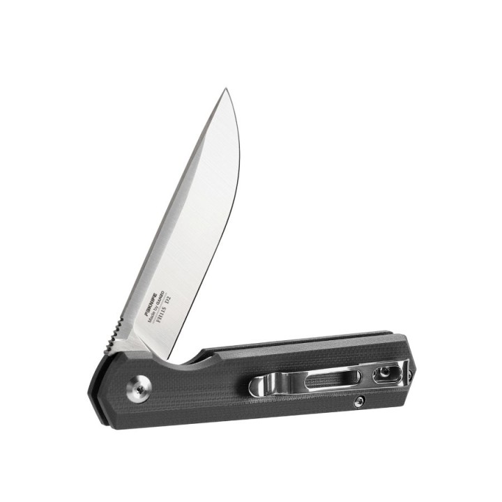 GAFH11SBK Couteau Ganzo Firebird Linerlock Black Lame Acier D2 Manche Black G10 Clip - Livraison Gratuite