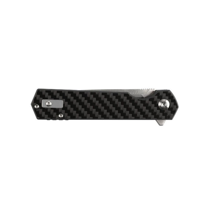 GAFH11SCF Couteau Ganzo Firebird Linerlock Black Lame Acier D2 Manche F Carbone Clip - Livraison Gratuite