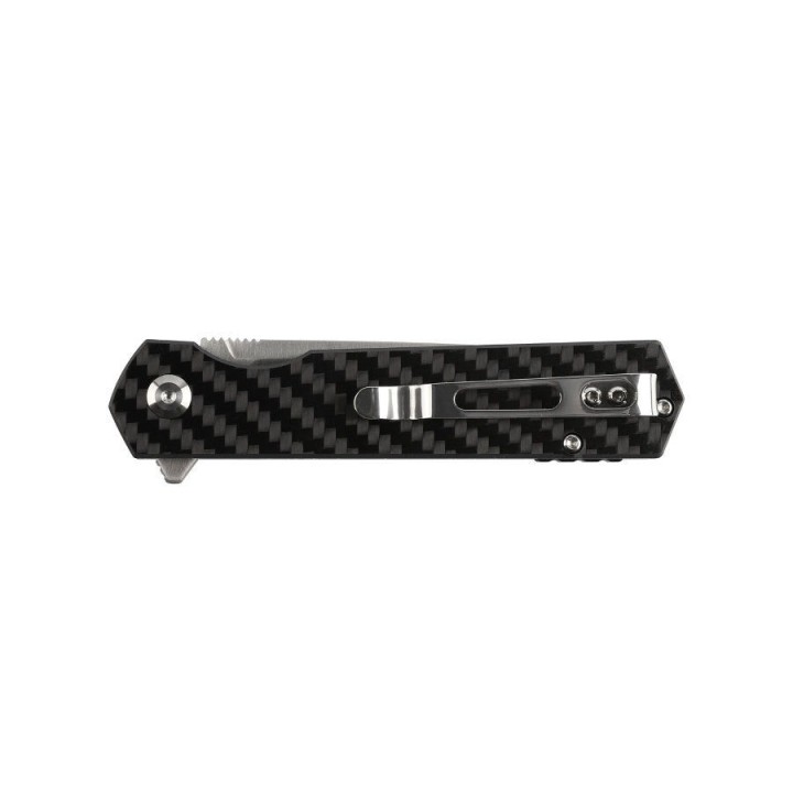 GAFH11SCF Couteau Ganzo Firebird Linerlock Black Lame Acier D2 Manche F Carbone Clip - Livraison Gratuite