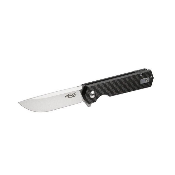 GAFH11SCF Couteau Ganzo Firebird Linerlock Black Lame Acier D2 Manche F Carbone Clip - Livraison Gratuite