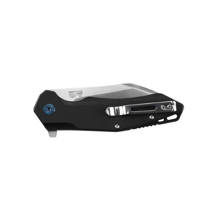 GAFH31BK Couteau Ganzo Firebird Linerlock Black Lame Acier D2 Manche G10 Clip - Livraison Gratuite