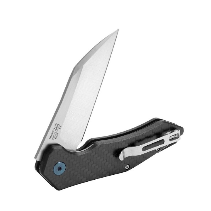  GAFH31CF Couteau Ganzo Firebird Fibre de Carbone Lame Acier D2 Linerlock Clip - Livraison Gratuite