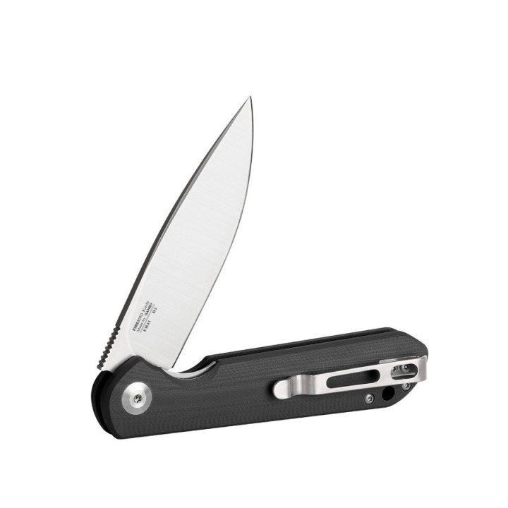 GAFH41BK Couteau Ganzo Firebird Black Lame Acier D2 Manche G10 Linerlock Clip - Livraison Gratuite