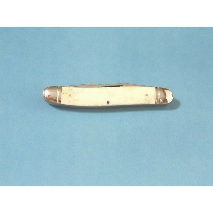 RR127 Couteau Rough Rider Muskrat White Bone 2 Lames Acier 440 Manche Os - Livraison Gratuite