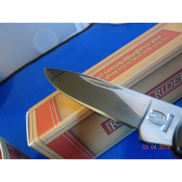 RR135 Couteau Rough Rider White Bone Lame Acier 440 Manche Os - Livraison Gratuite