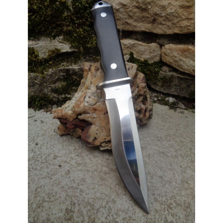 Poignard Couteau de Chasse Bowie Frost Cutlery Manche Bois Lame 3Cr13 Inox Etui Nylon FSHP028 - Livraison Gratuite