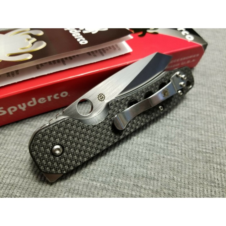 Couteau Spyderco Smock Compression Lock Lame Acier S30V Manche G-10/FCarbone Clip SC240CFP - Livraison Gratuite