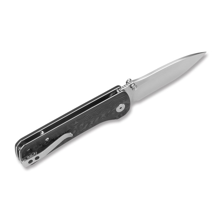 Couteau QSP Hawk Lame Acier S35VN Manche FCarbone Linerlock Clip QS131C - Livraison Gratuite