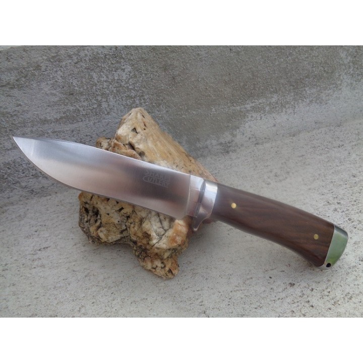 FSHP027 Couteau Frost Cutlery Fixed Blade Pakkawood 3Cr13 Blade Wood Handle Nylon Sheath - Livraison Gratuite