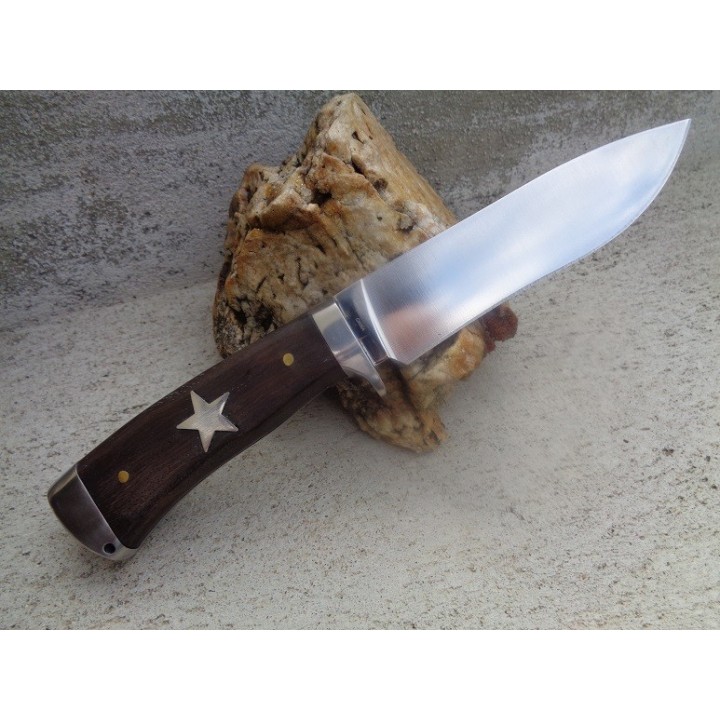 FSHP027 Couteau Frost Cutlery Fixed Blade Pakkawood 3Cr13 Blade Wood Handle Nylon Sheath - Livraison Gratuite
