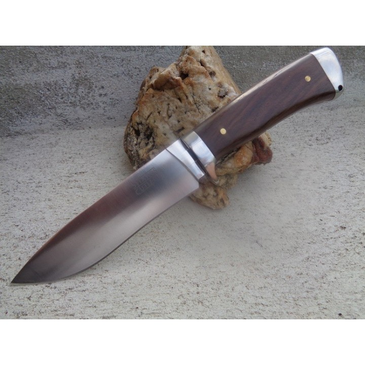 FSHP027 Couteau Frost Cutlery Fixed Blade Pakkawood 3Cr13 Blade Wood Handle Nylon Sheath - Livraison Gratuite