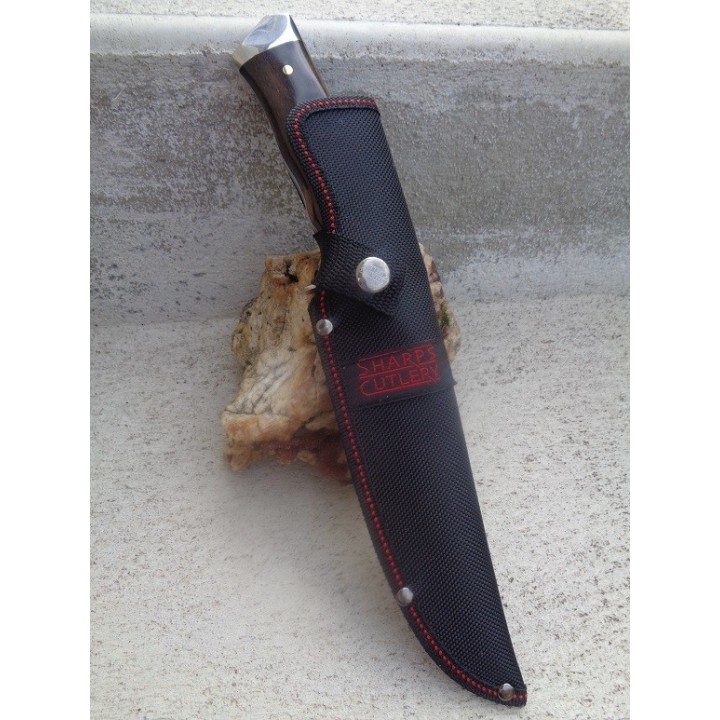 Couteau De Chasse Frost Cutlery Bowie Walnut Lame Acier Inox Manche Noyer Etui Nylon FSHP016SS - Livraison Gratuite
