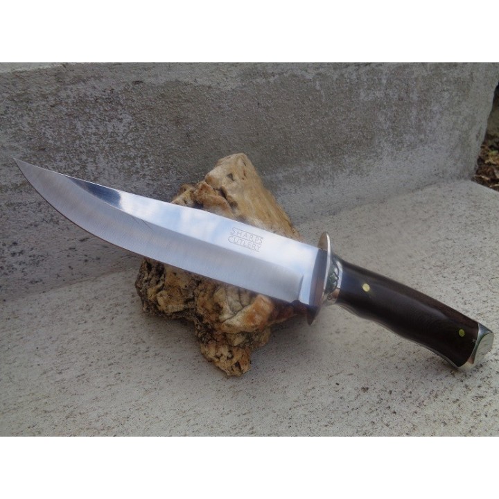 Couteau De Chasse Frost Cutlery Bowie Walnut Lame Acier Inox Manche Noyer Etui Nylon FSHP016SS - Livraison Gratuite