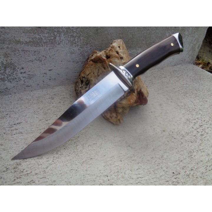 Couteau De Chasse Frost Cutlery Bowie Walnut Lame Acier Inox Manche Noyer Etui Nylon FSHP016SS - Livraison Gratuite