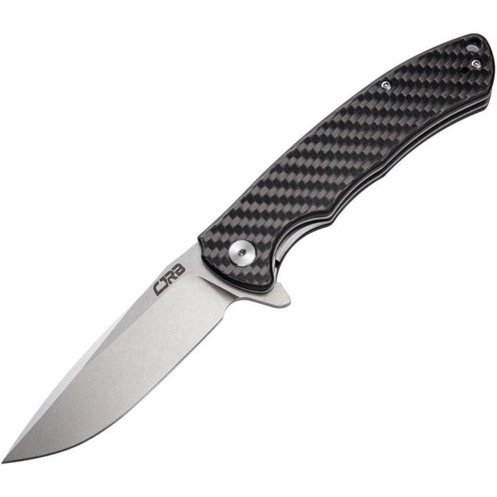 Couteau CJRB Taiga Carbon Fiber Lame Acier D2 Manche Fibre de Carbone J1903CF Linerlock Clip - Livraison Gratuite