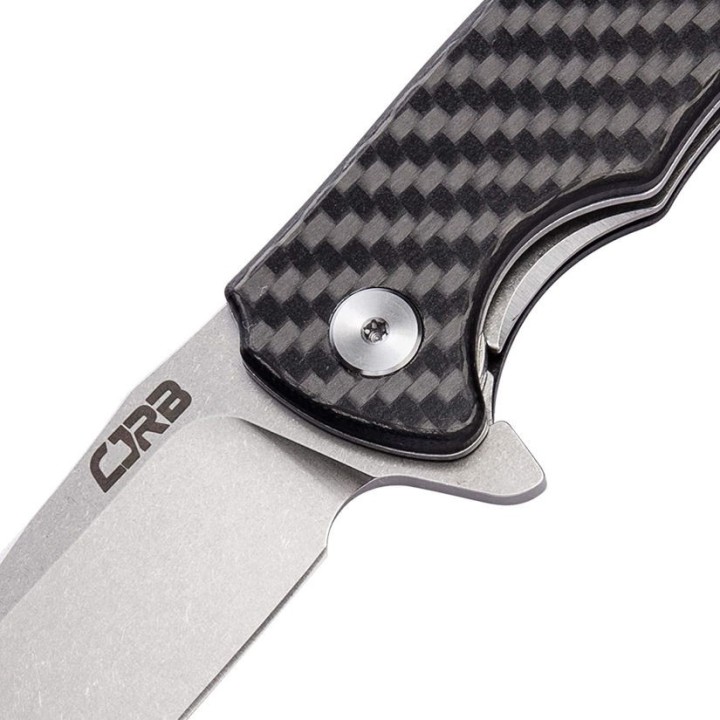 Couteau CJRB Taiga Carbon Fiber Lame Acier D2 Manche Fibre de Carbone J1903CF Linerlock Clip - Livraison Gratuite
