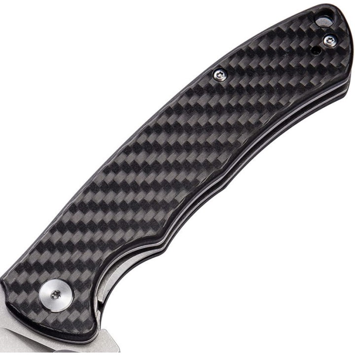 Couteau CJRB Taiga Carbon Fiber Lame Acier D2 Manche Fibre de Carbone J1903CF Linerlock Clip - Livraison Gratuite