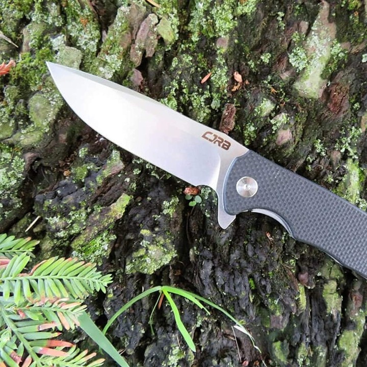 Couteau CJRB Taiga Carbon Fiber Lame Acier D2 Manche Fibre de Carbone J1903CF Linerlock Clip - Livraison Gratuite