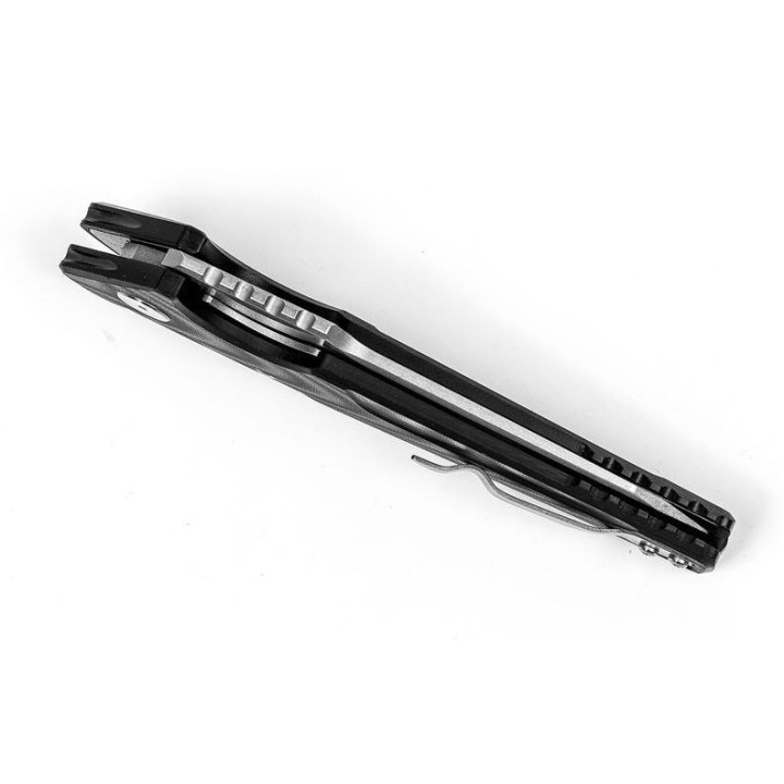 Couteau Real Steel Echo Lame Acier Bohler K110 Manche G10 Linerlock Clip RS9841 - Livraison Gratuite