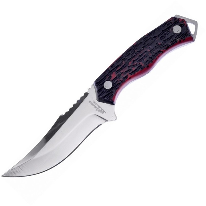 FBKH017STR Lot de 2 Couteau Frost Cutlery Skinner Manche Red Lame Acier Inox Etui Nylon - Livraison Gratuite