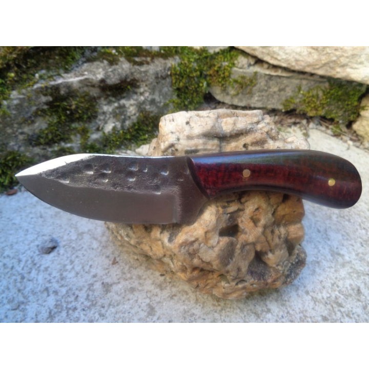 Lot de 3 Couteau Bushcraft Skinner Lame Acier Carbone 1055 Manche Micarta Etui Cuir PA203423 - Livraison Gratuite