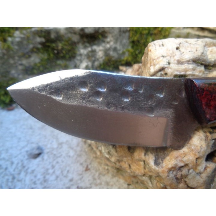 Lot de 3 Couteau Bushcraft Skinner Lame Acier Carbone 1055 Manche Micarta Etui Cuir PA203423 - Livraison Gratuite