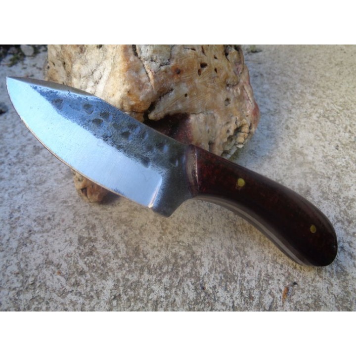 Lot de 3 Couteau Bushcraft Skinner Lame Acier Carbone 1055 Manche Micarta Etui Cuir PA203423 - Livraison Gratuite