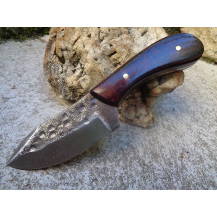 Lot de 3 Couteau Bushcraft Skinner Lame Acier Carbone 1055 Manche Micarta Etui Cuir PA203423 - Livraison Gratuite