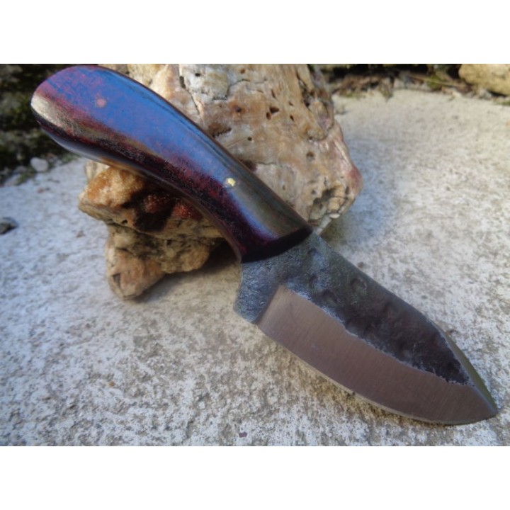 Lot de 3 Couteau Bushcraft Skinner Lame Acier Carbone 1055 Manche Micarta Etui Cuir PA203423 - Livraison Gratuite