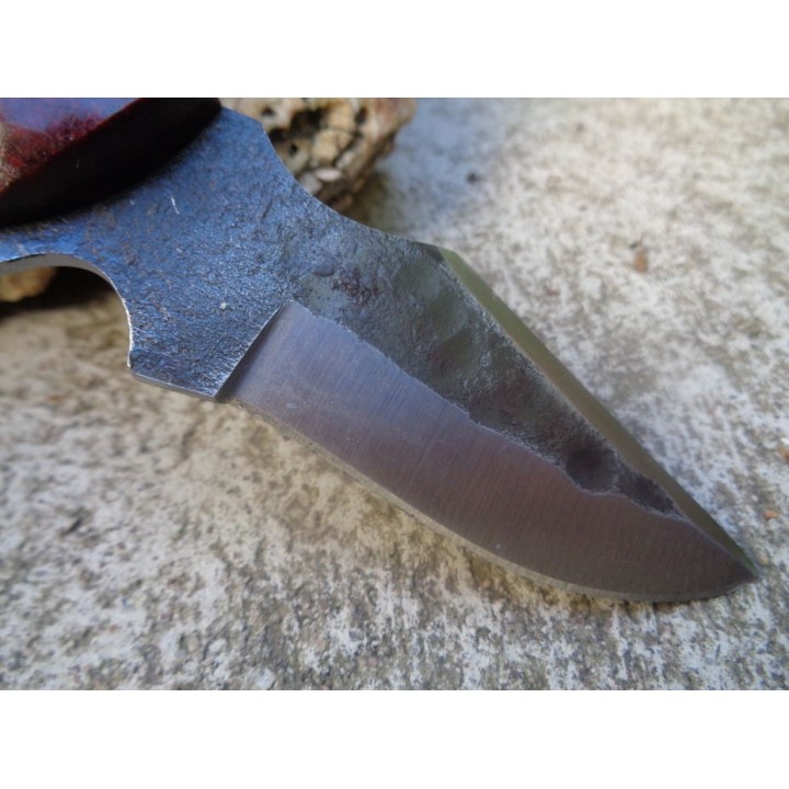 Lot de 3 Couteau Bushcraft Skinner Lame Acier Carbone 1055 Manche Micarta Etui Cuir PA203422 - Livraison Gratuite