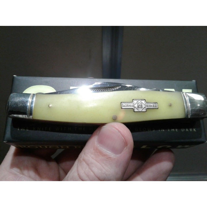 RR1428 Couteau Rough Rider Large Stockman Moon Glow 3 Lames Acier 440 - Livraison Gratuite